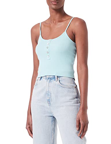ONLY Onlnessa S/L Short Button JRS Noos Top, Pastel Turquoise, S