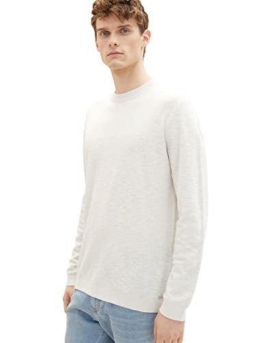 TOM TAILOR 1034946 sweter męski, 14341-Light Medium Grey Melange, 3XL, 14341 – Light Medium Grey Melange, 3XL