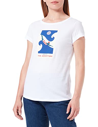 Sisley T-shirt damski, White 901, L