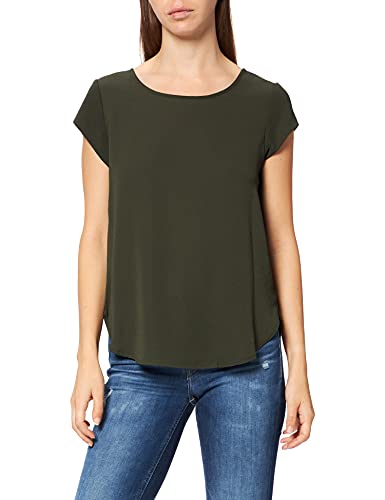 ONLY Koszulka damska Onlvic S/S Solid Top Noos WVN, rodzynka, 40 PL
