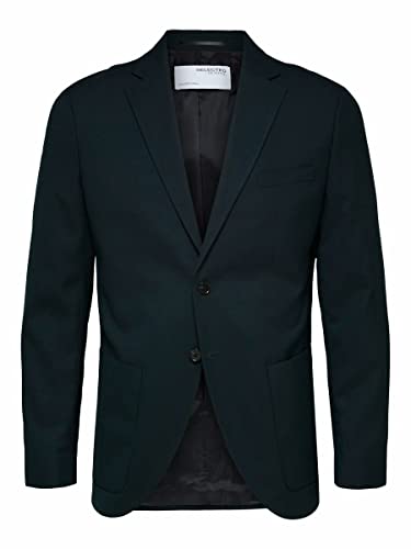 SELECTED HOMME BLACK Męska marynarka Slhslim-jackbill ciemnozielona BLZ B Noos, ciemnozielony, 46