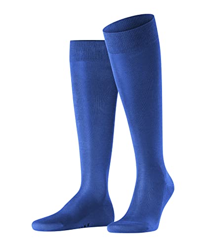 FALKE Mężczyźni Podkolanówki Tiago M KH Organiczna Bawełna długie jednokolorowe 1 Para, Niebieski (Sapphire 6055), 43-44