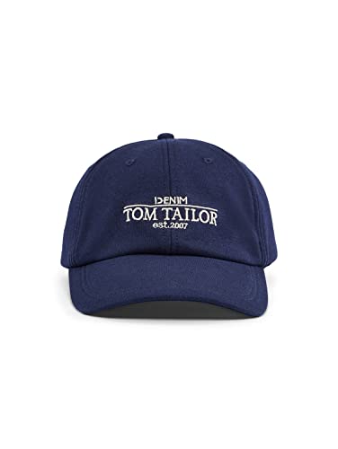 TOM TAILOR Denim Damski Czapka z logo 1033075, 10786 - Indigo Ink Blue, ONESIZE