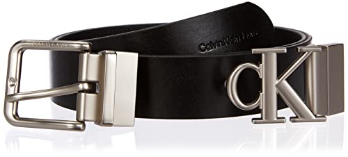 Calvin Klein Jeans Klasyczny męski pasek monogram 35 mm opakowania prezentowe, czarny, 90
