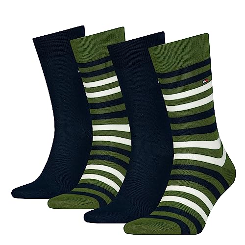 Tommy Hilfiger Skarpety męskie CLSSC (4 sztuki), Army Green, 39-42 EU