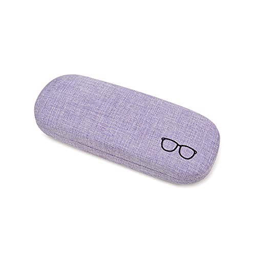 Oak & Tea Etui na okulary, twarda skorupa i modne etui na okulary ze ściereczką do czyszczenia etui na okulary dla kobiet i mężczyzn, Fioletowy