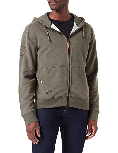 camel active Męska kurtka z dzianiny 409401/8W11, Olive Brown, L