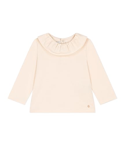 Petit Bateau Dziewczęca A08B9 bluzka z długim rękawem, biała, Avalanche, 3 miesiące, Biały Avalanche, 3 Miesiące