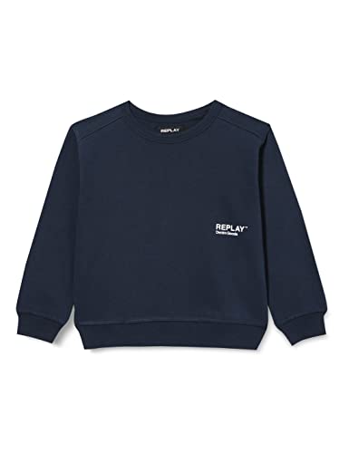 Replay Bluza chłopięca SB2059, 714 niebieski (Ink Blue), 4A, 714 Ink Blue, 4 lat