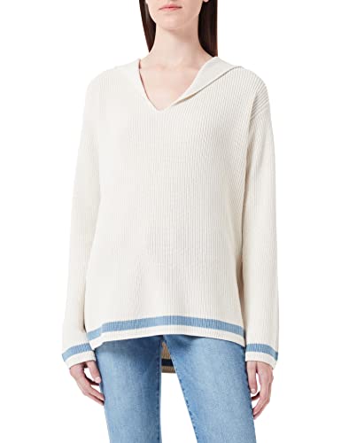 TOM TAILOR Damski Sweter z dzianiny z kapturem 1030349, 10354 - Soft Beige Solid, M
