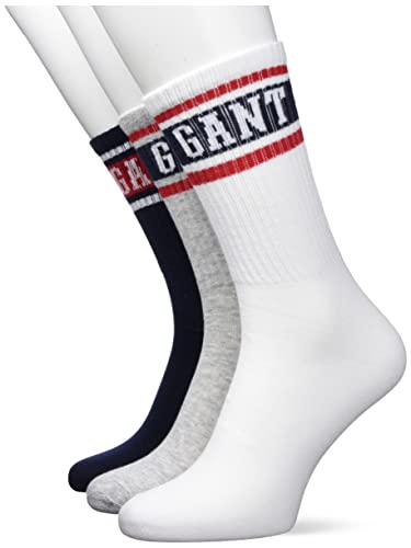 GANT Chłopięce D1 skarpety, 3 sztuki, niebieski (Evening Blue), 40-42