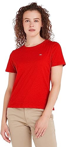 Tommy Hilfiger Dzianinowe topy S/S, Głęboki karmazynowy, XS