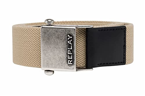 Replay Męski pasek z materiału, Beżowy 008, 95