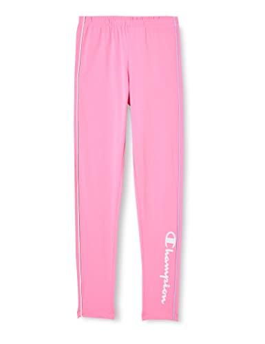 Champion Legginsy z regularnym logo dla dziewcząt i dziewcząt, kolor C, gorący róż, 9-10 lat
