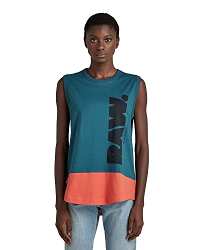 G-STAR RAW Damska koszulka Lash Color Block Tank Top, Multicolor (Nitro/Papryka Color Block 4107-d186), XXS