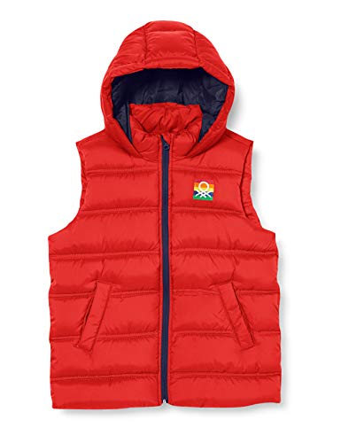 United Colors of Benetton Kurtka dla dzieci i młodzieży, Czerwony 015, 82