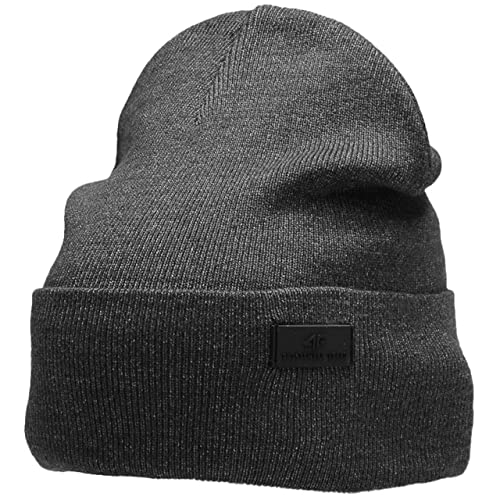 4F Płaszcz męski, Średnio-szary melanż, Rozmiar uniwersalny