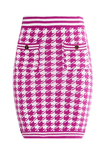 faina Damska spódnica z dzianiny, Fuchsia, XL-XXL