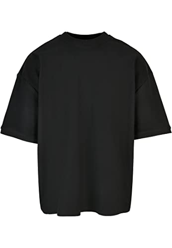 Urban Classics Męski T-Shirt, Rib Terry Boxy Tee, czarny, L, czarny, L