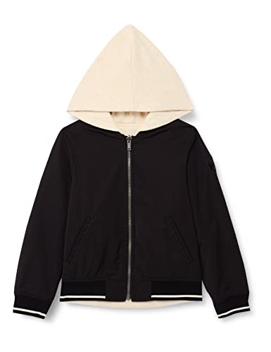 IKKS JUNIOR Chłopcy kurtka dwustronna, czarny / kolor kości słoniowej, 5 Lat