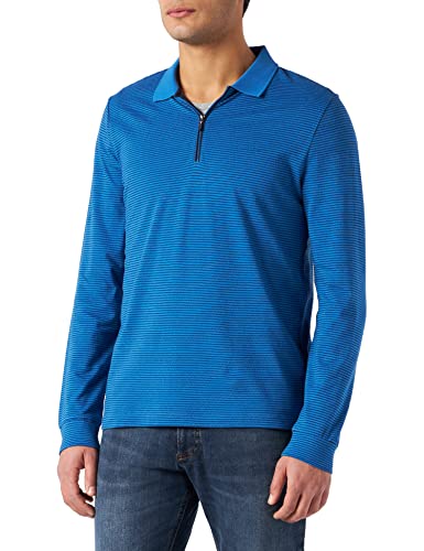 Pierre Cardin Męska koszulka polo Langarm, Niebieski, 3XL