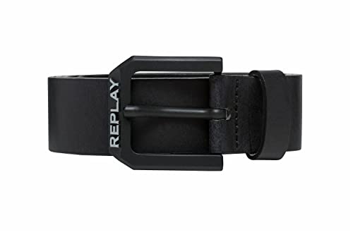Replay Męski pasek ze skóry, Black 098, 110