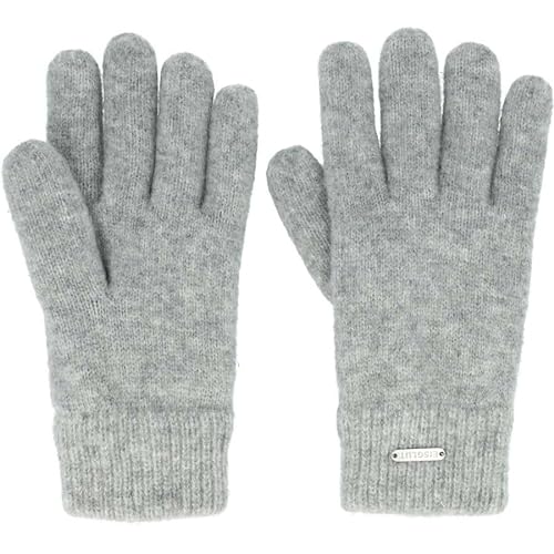 Eisglut Damskie rękawiczki zimowe Undinel Glove polarowe, srebrne Mel, M/L (obwód 20,5-22,0 cm), Srebrny mel., M/L (Umfang 20,5-22,0cm / 7,5-8,0 inch)