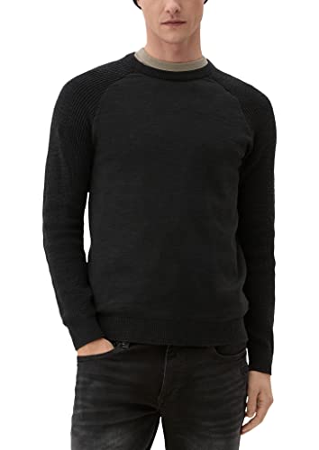 Q/S by s.Oliver Sweter męski, z długim rękawem, ciemnoszary, XXL, ciemnoszary, XXL
