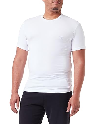 Emporio Armani Męski t-shirt Crew Neck Soft Modal, biały, XL