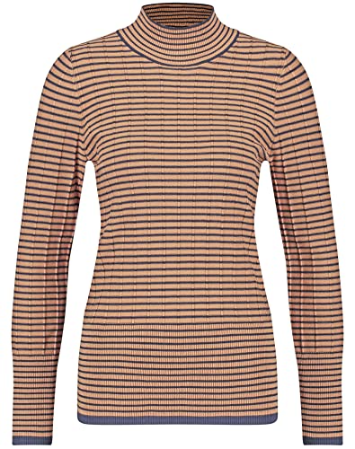 Gerry Weber Damski sweter 978003-35710, brązowy/niebieski w paski, 42