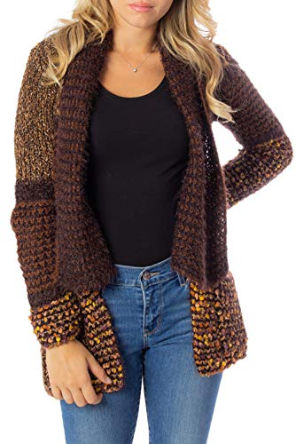 Desigual Damski sweter 19WWJFAU6009XS, brązowy, XS, Brązowy, XS