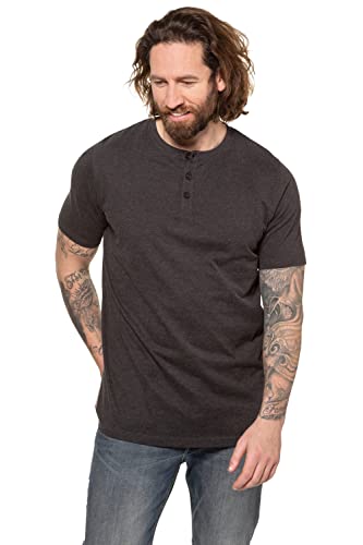 JP 1880 Basic-Henley T-Shirt męski, antracytowy, 7XL