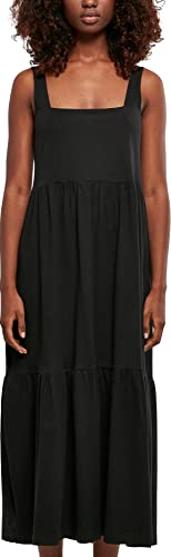Urban Classics Women's Ladies 7/8 Length Valance Summer Dress sukienka, czarna, L