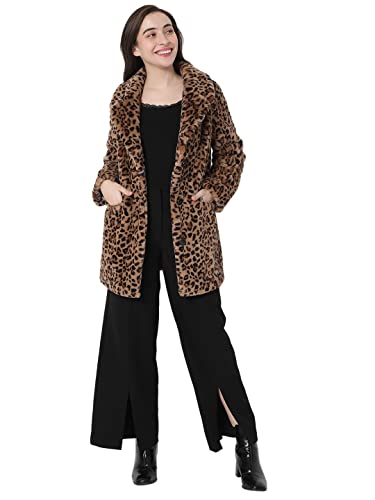 VERO MODA Damska kurtka VMROME Faux FUR BOOS kurtka, Tigers Eye/AOP: Leo, M