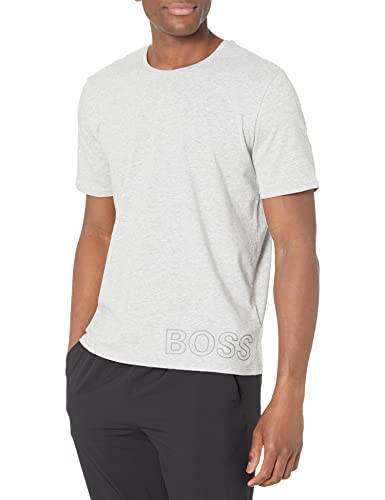 Hugo Boss Męska koszulka z okrągłym dekoltem i okrągłym dekoltem Lounge piżama top, szary, XL