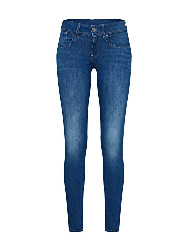 G-STAR RAW Lynn Mid obcisłe dżinsy damskie, Niebieski (Medium Aged D06746-9587-071), 24W x 32L
