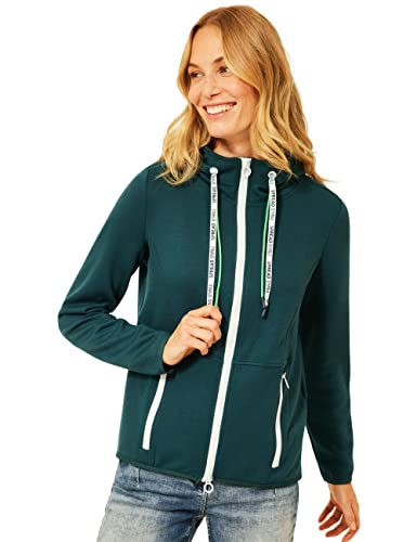 Cecil Damska bluza B253410 Athleisure Sweatjack, Ponderosa Pine Green, S