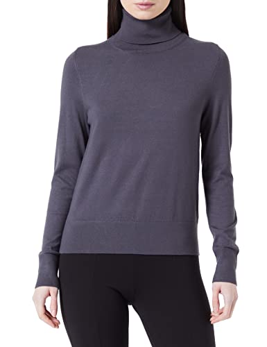 s.Oliver Damski sweter z dzianiny z golfem, Szary 9855, 40