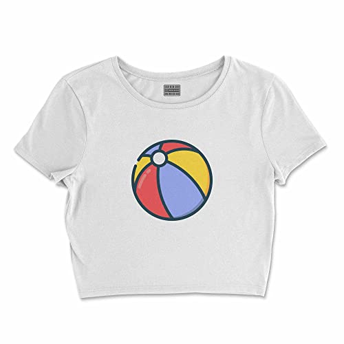 Bona Basics, Damski T-shirt basic, z nadrukiem cyfrowym, 100 bawełny, biały, swobodny, damski top, rozmiar: S, biały, S