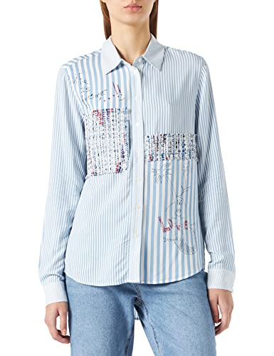 Desigual Damska koszulka Cam_Seattle, niebieski, M