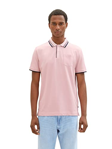 TOM TAILOR Męska koszulka polo, 11055-Morning Pink, XXL 1036370, 11055 – Morning Pink, XXL