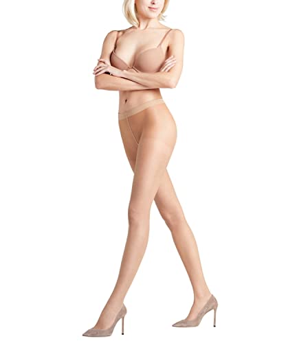 FALKE Kobiety Rajstopy Invisible Deluxe 8 DEN W TI Superprzezroczysty 8 Den przezroczyste jednokolorowe 1 Para, Brązowy (Powder 4069), L