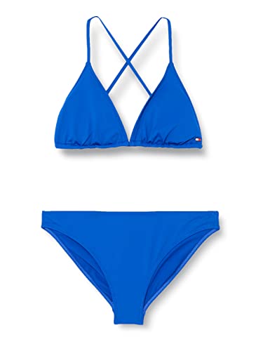 Tommy Hilfiger Zestaw trójkątnych biustonoszy dziewczęcych, ultramiękki, 8-10 lat, Ultraniebieski, 8-10 lat