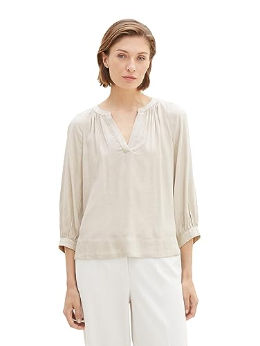TOM TAILOR Bluzka damska, 32398 - Clouds Grey Melange, 40