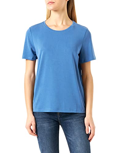 Vila VIMODALA O-Neck S/S TOP/SU - NOOS, federal blue, S