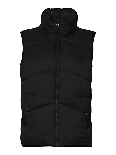 VERO MODA Kamizelka damska VMUPPSALA Short Waistcoat - czarna, L, czarny, L