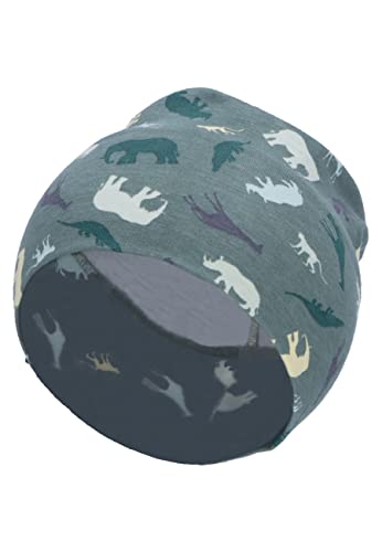 Sterntaler Czapka dziecięca Slouch Beanie, zwierzęta, safari, uniseks, ciemnozielony, 51
