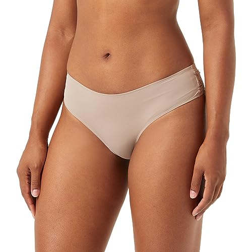 Triumph Damskie urocze stringi z mikrobrazylijskimi majtkami, Cafe Latte, XL