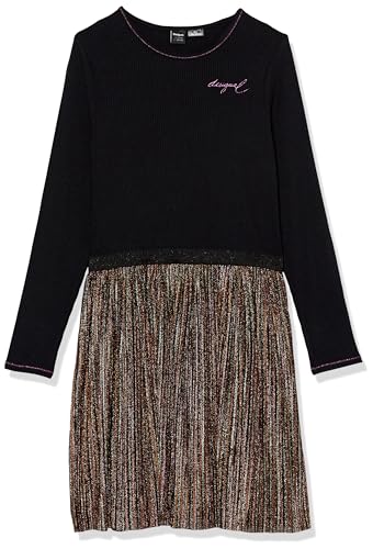Desigual Dziewczęca sukienka Vest_Paula Casual, czarny, 8 Lata
