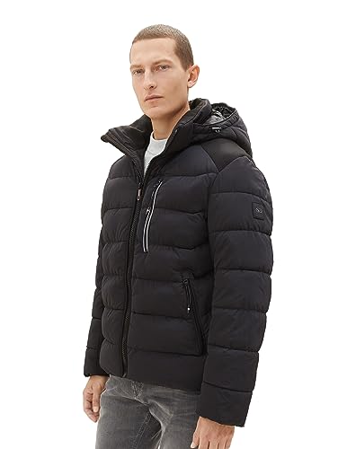 TOM TAILOR Kurtka męska 1037342, 29999, czarna, L, 2999 - Black, L